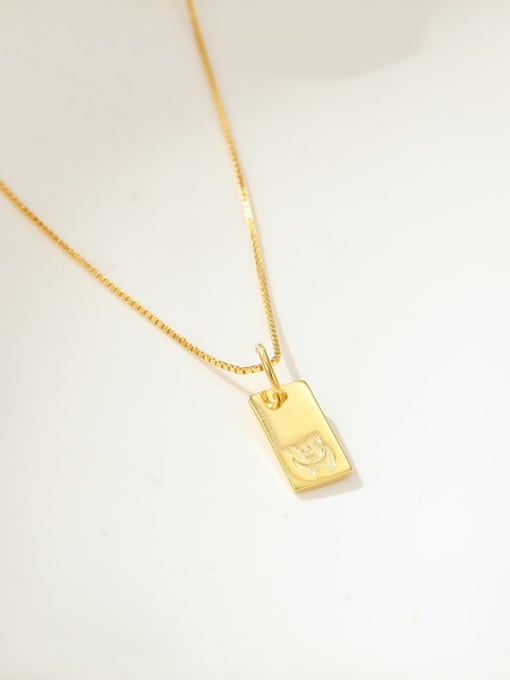 NS1081 Gold [Pig] 925 Sterling Silver Zodiac Minimalist Necklace